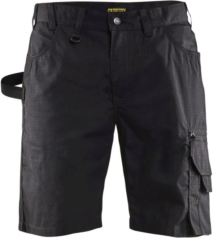 Blaklader 16381330 Ripstop Shorts with Stretch without Utility Pockets, Black - Image 1