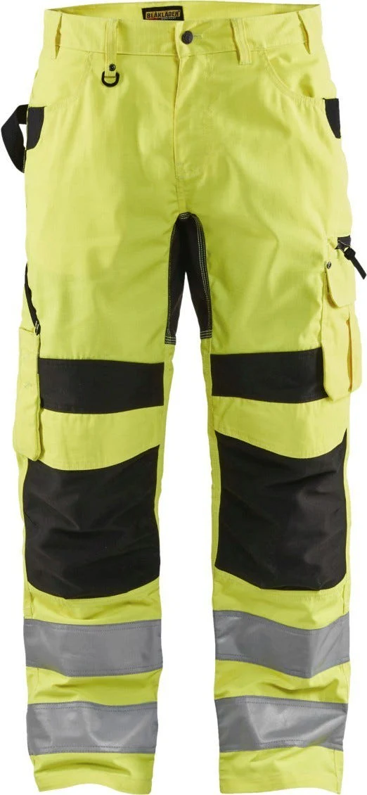 Blaklader 16991831 Hi-Vis Ripstop Pant, High-Visibility Yellow / Black - Image 1