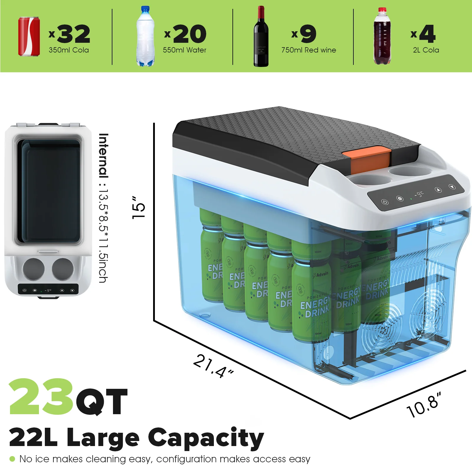 Advwin Portable Car Fridge Camping Cooler - Image 3