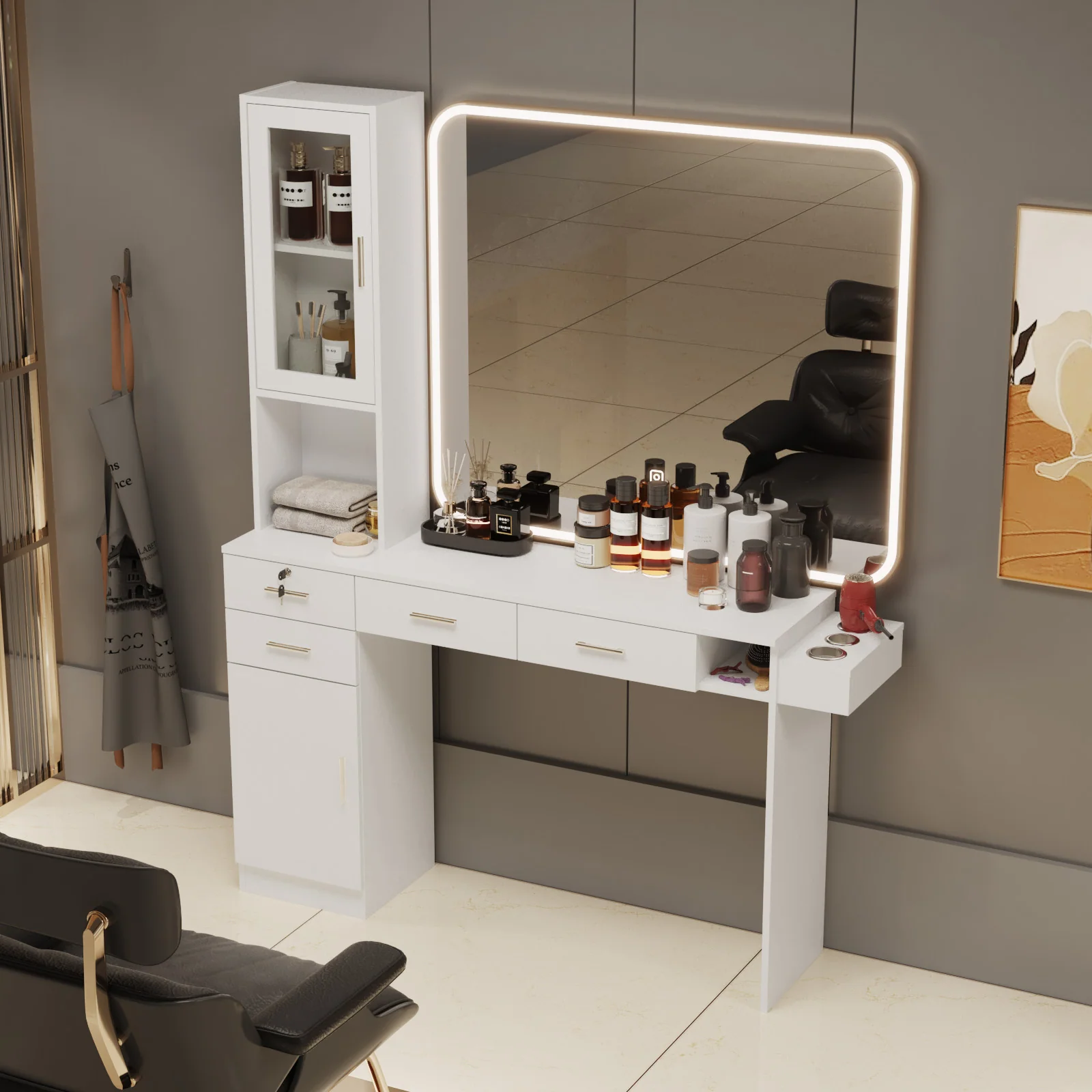 Advwin Barber Salon Station for Hair Styling - Image 1