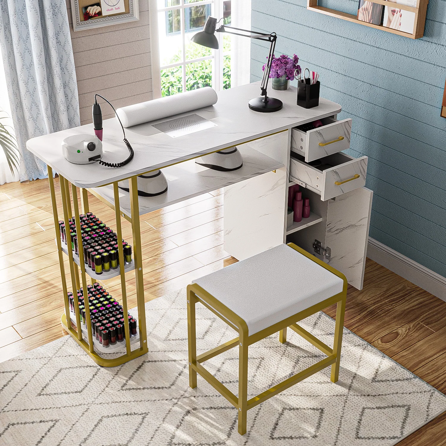 Advwin Nail Desk with Dust Extractor - Image 1