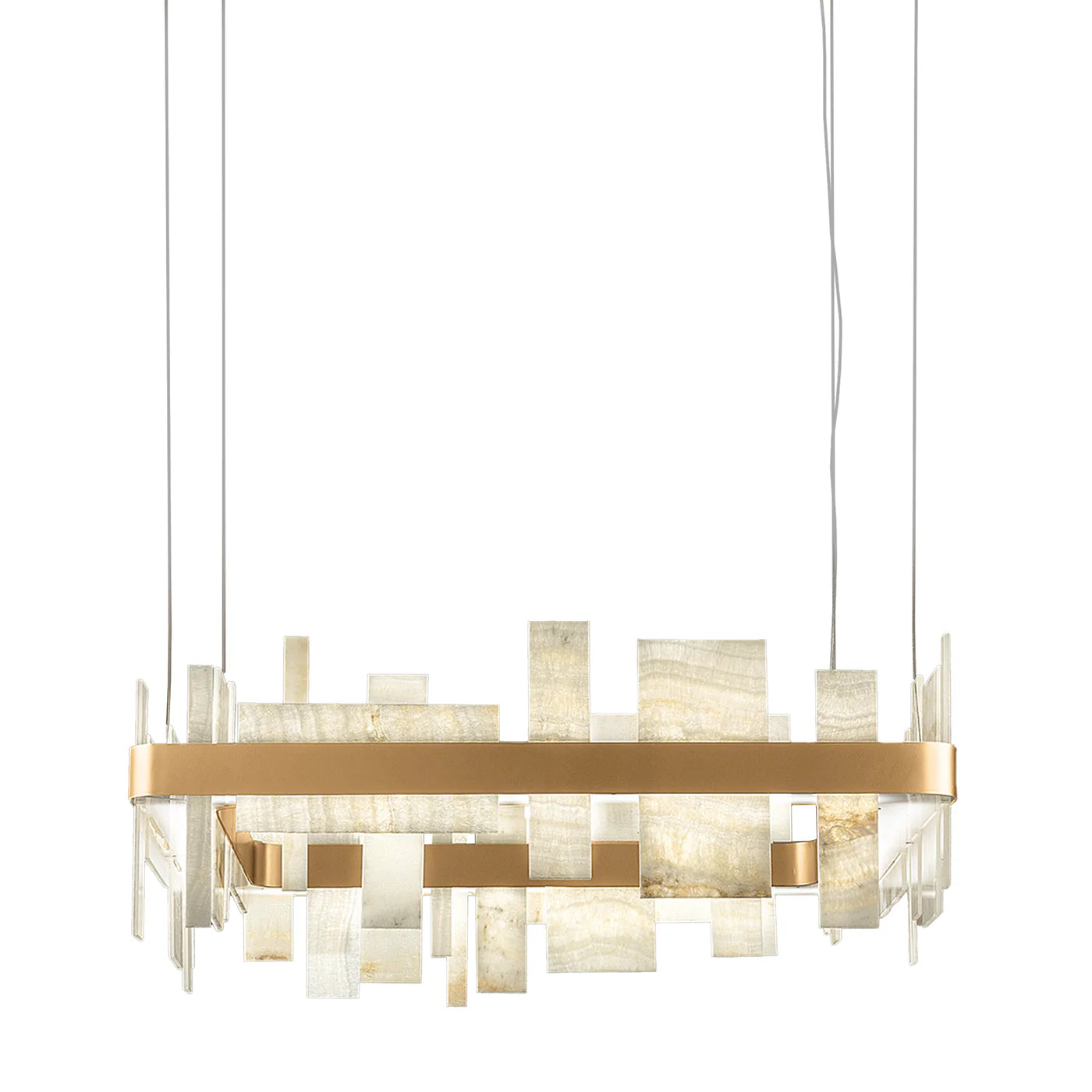 MASIERO | HONICE S80 ONYX AND GOLD FINISH METAL CHANDELIER | ,865.00