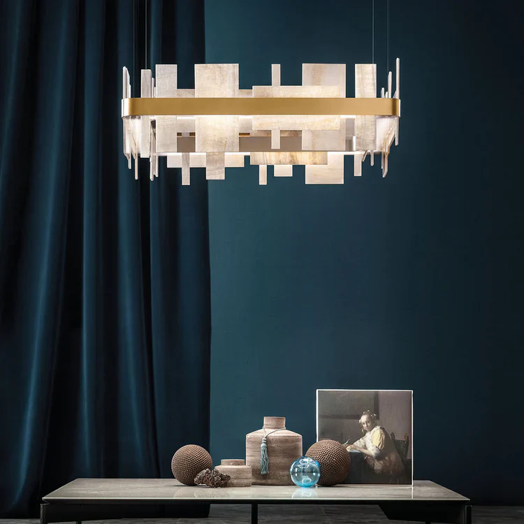 MASIERO | HONICE S80 ONYX AND GOLD FINISH METAL CHANDELIER | $12,865.00 - Image 2