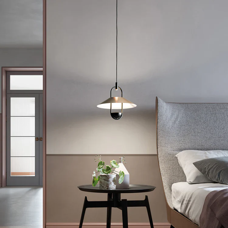 MASIERO | LUPPITER S 1 MATTE BLACK AND GALVANIZED METAL PENDANT LAMP | $1,125.00 - Image 3