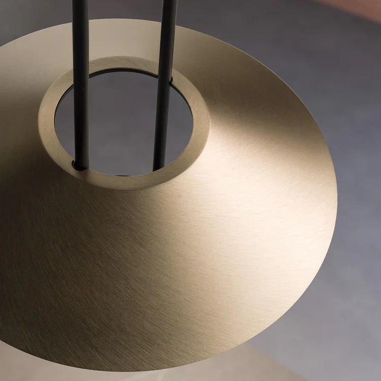MASIERO | LUPPITER S 1 MATTE BLACK AND GALVANIZED METAL PENDANT LAMP | $1,125.00 - Image 2