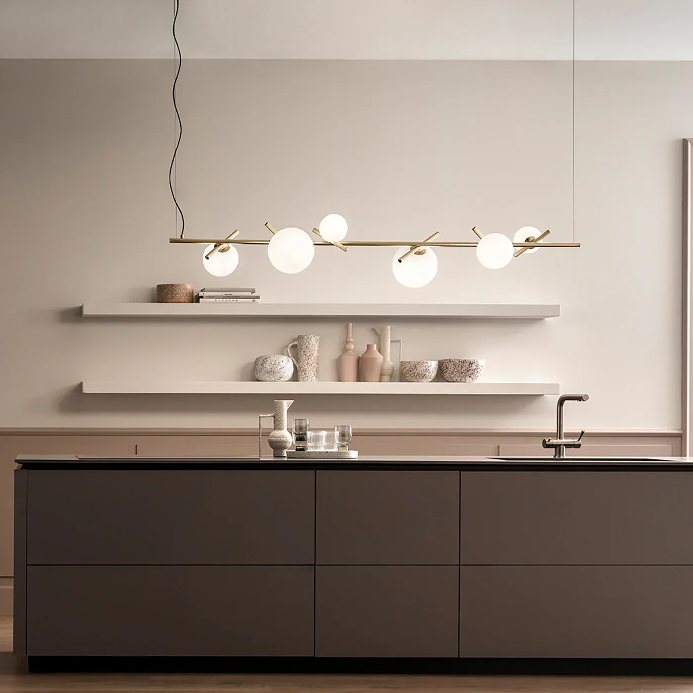 MASIERO | POSY BIL GALVANIZED METAL 6-LIGHTS CHANDELIER | $4,780.00 - Image 2
