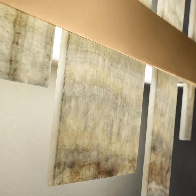 MASIERO | HONICE ONYX AND GOLD FINISH METAL CHANDELIER | $7,140.00 - Image 3