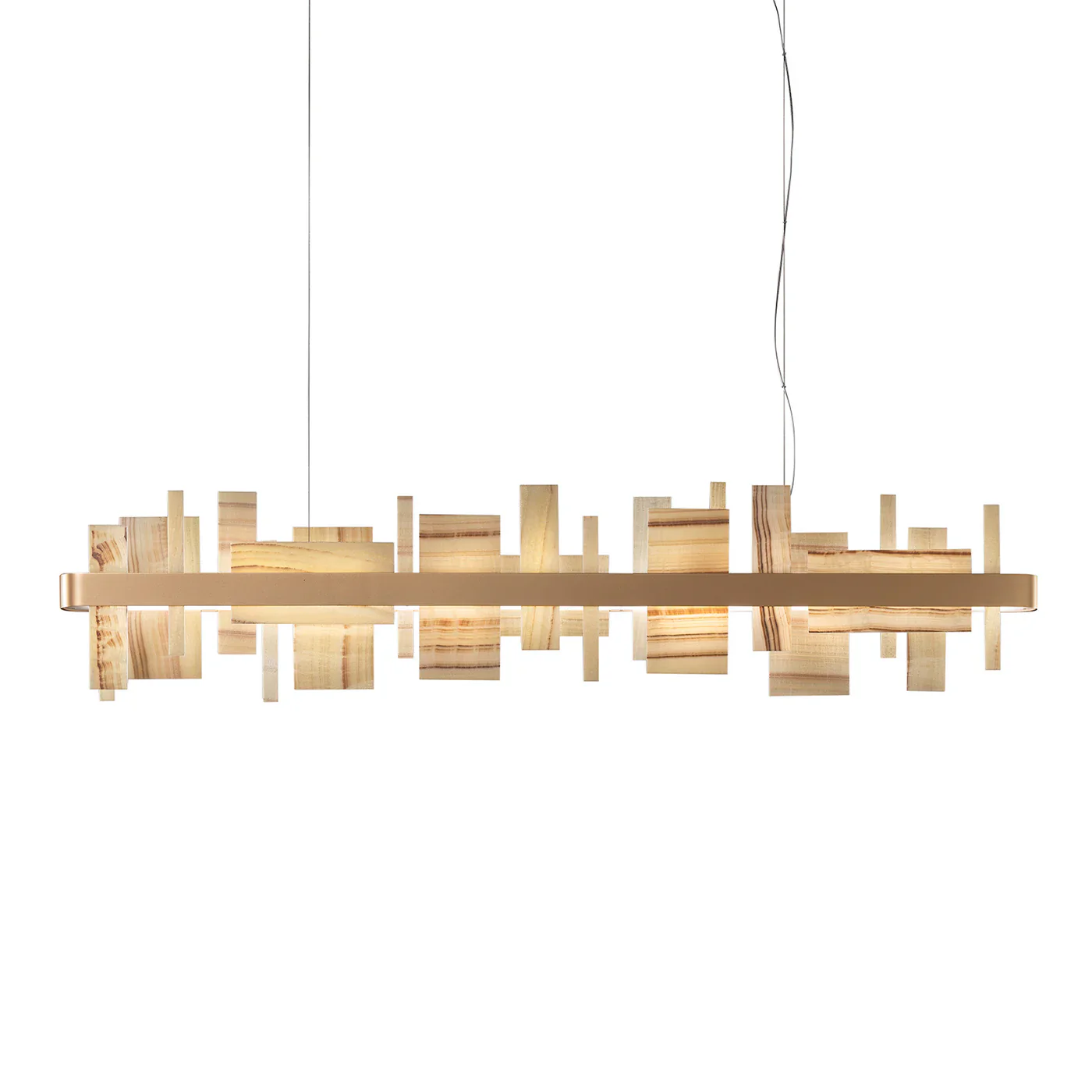 MASIERO | HONICE ONYX AND GOLD FINISH METAL CHANDELIER | ,140.00