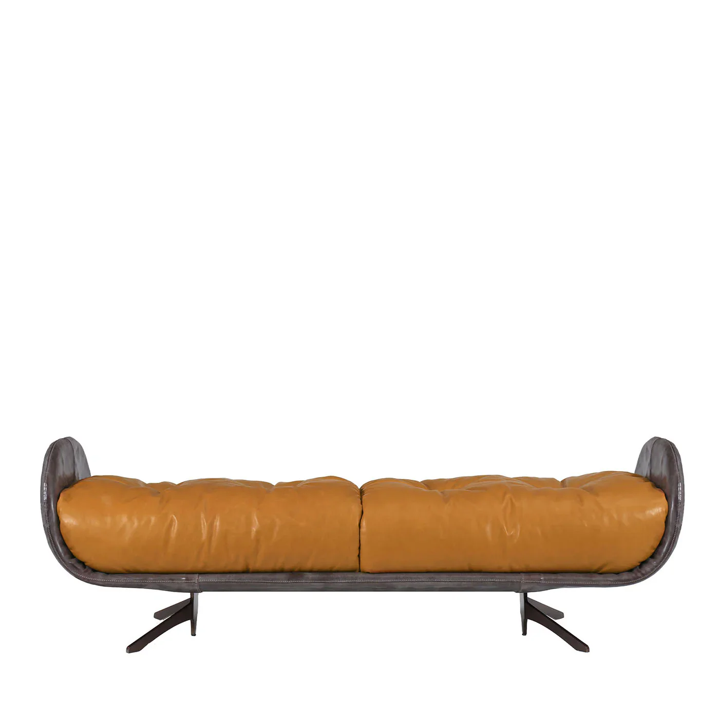AYTON STRAW COLORED LEATHER CONTEMPORARY BENCH | $7,645.00 - Image 1