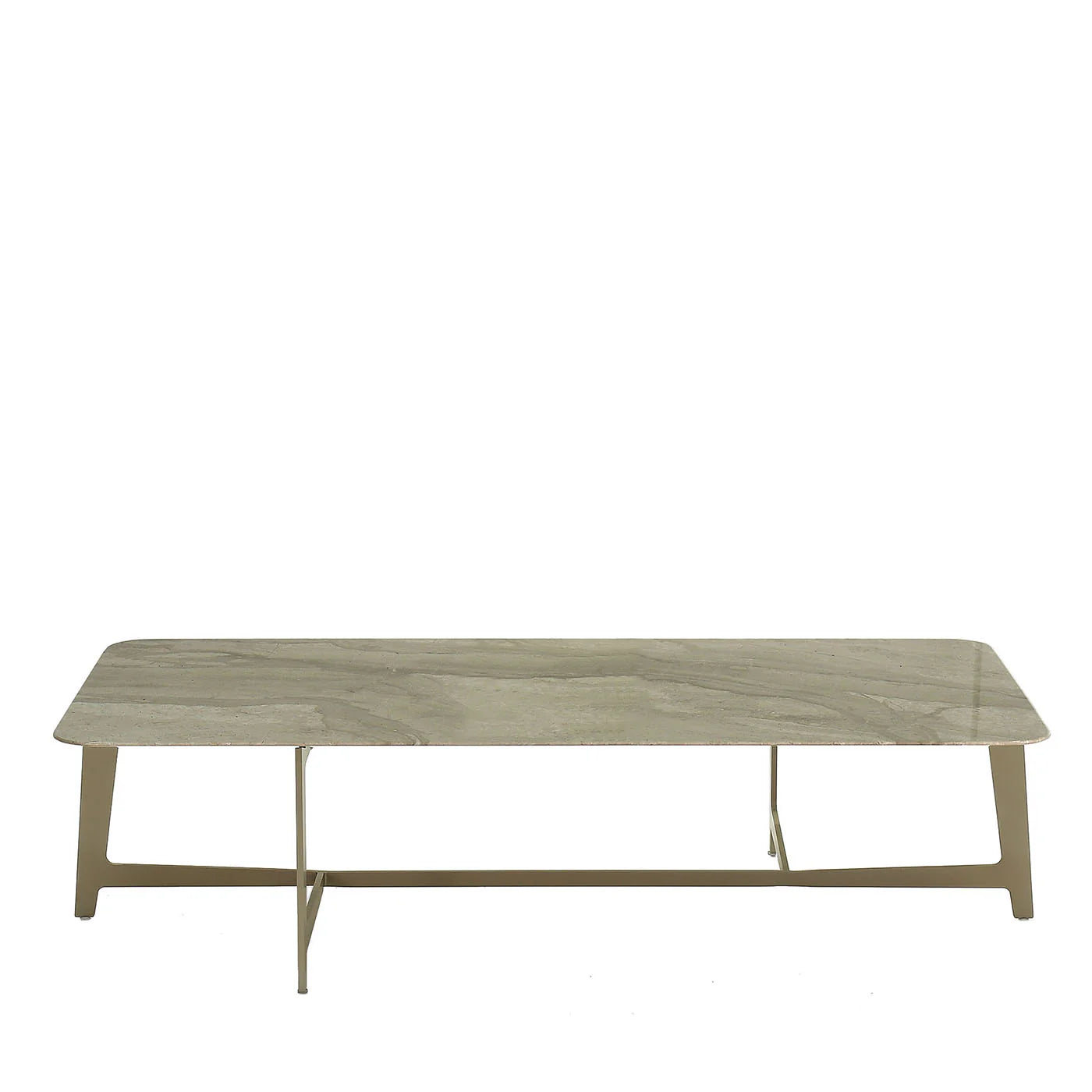 B180 RECTANUGLAR GOLD COFFEE TABLE WITH DAINO REALE MARBLE TOP | $3,725.00 - Image 2