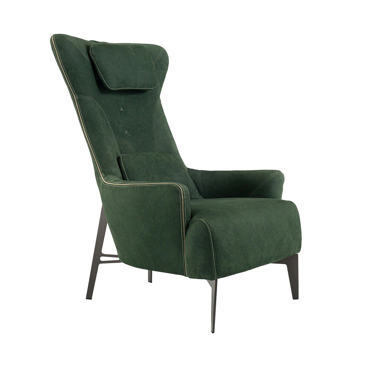 MIA GREEN LEATHER WITH METAL BASE ARMCHAIR | $6,320.00 - Image 1