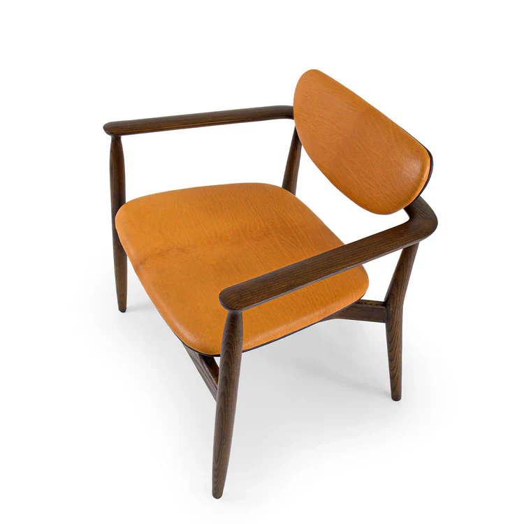 REGINA LIGHT BROWN OAK CHAIR WITH LEATHER UPHOLSTERY | $5,490.00 - Image 2