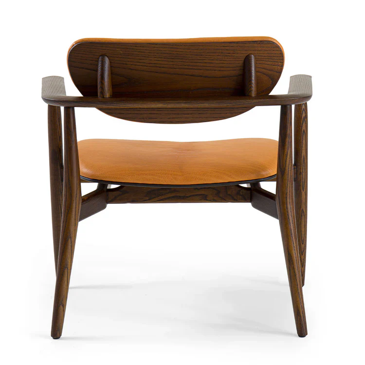 REGINA LIGHT BROWN OAK CHAIR WITH LEATHER UPHOLSTERY | $5,490.00 - Image 3