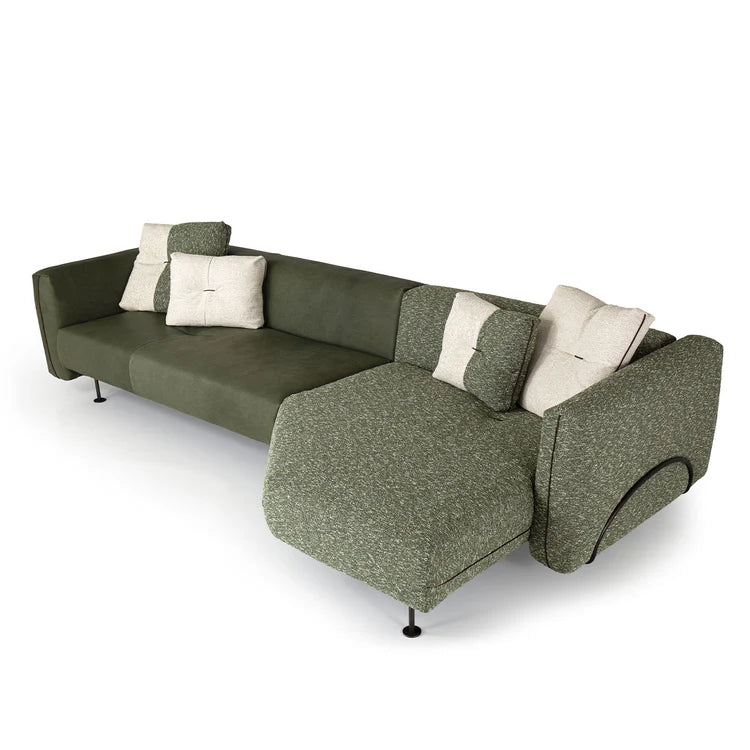 SHIFU GREEN LEATHER MODULAR SOFA | ,800.00
