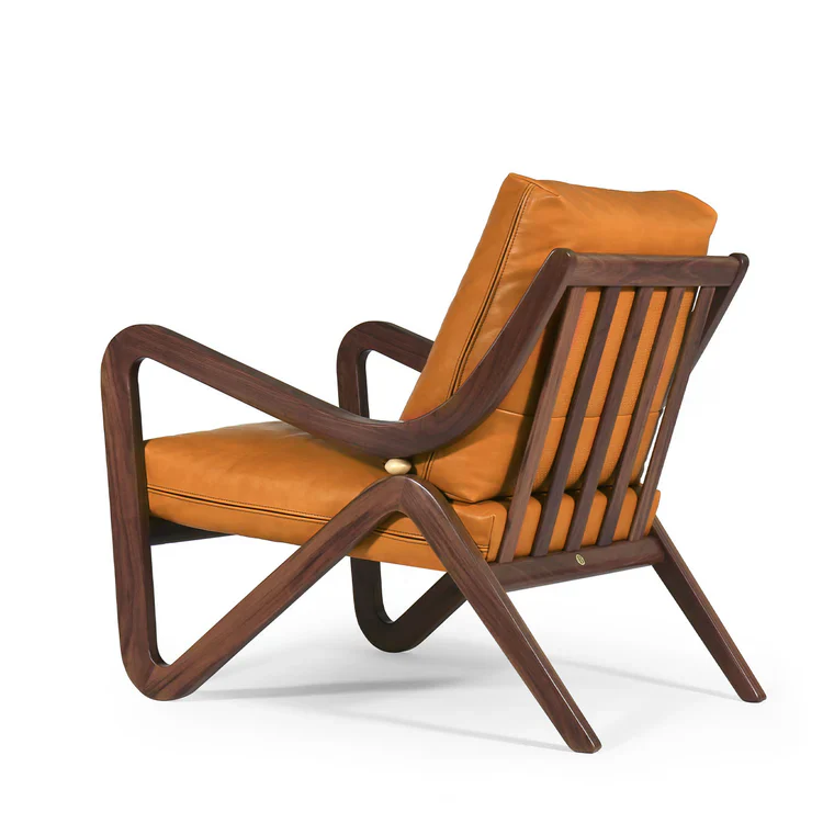 TAYLOR ORANGE LEATHER UPHOLSTERED LEATHER CHAIR | $7,550.00 - Image 3