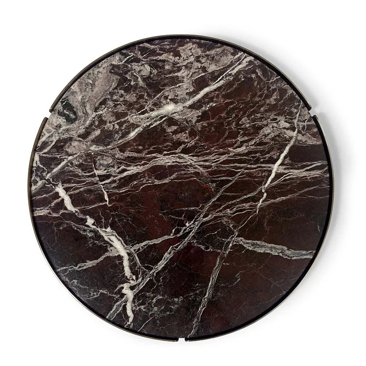 HUG LEVANTO RED MARBLE TRAY WITH BURNISHED BRONZE FRAME | $2,075.00 - Image 3
