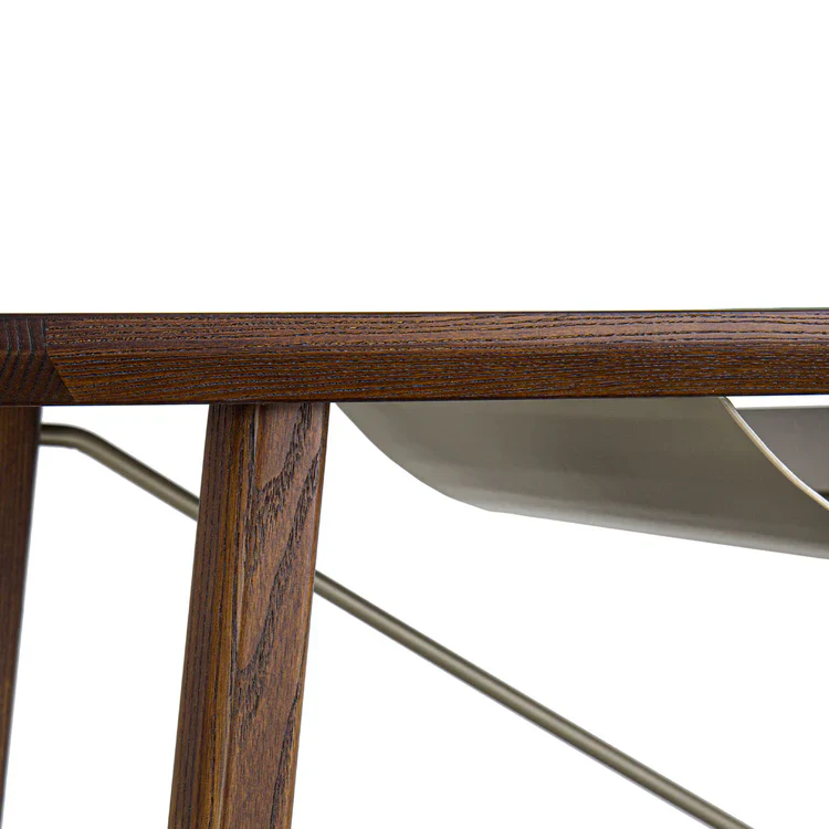 GOLIA BROWN WOOD DESK WITH LEATHER INLAY | $6,425.00 - Image 3