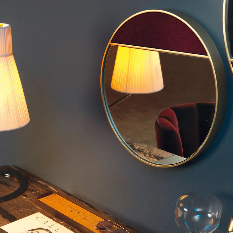 HALF MOON BRASS MEDIUM WALL MIRROR | $2,225.00 - Image 2