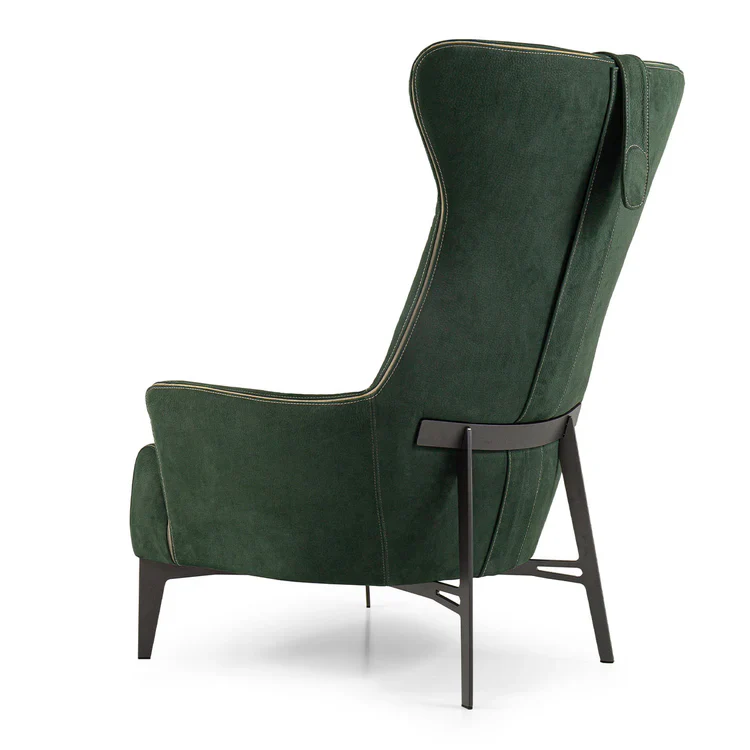 MIA GREEN LEATHER WITH METAL BASE ARMCHAIR | $6,320.00 - Image 2