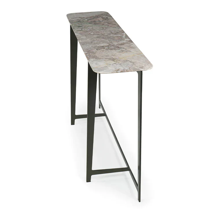 B191 GREEN BASE WITH IRIS HEAVEN MARBLE TOP CONSOLE | $4,445.00 - Image 2