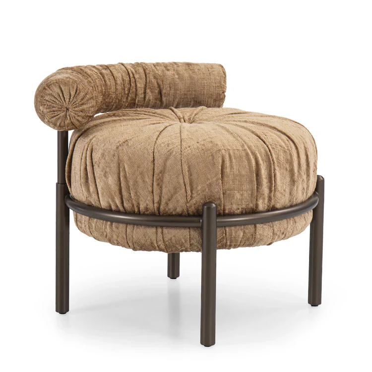 BONBON ROUND BEIGE LOUNGE CHAIR | $3,890.00 - Image 2