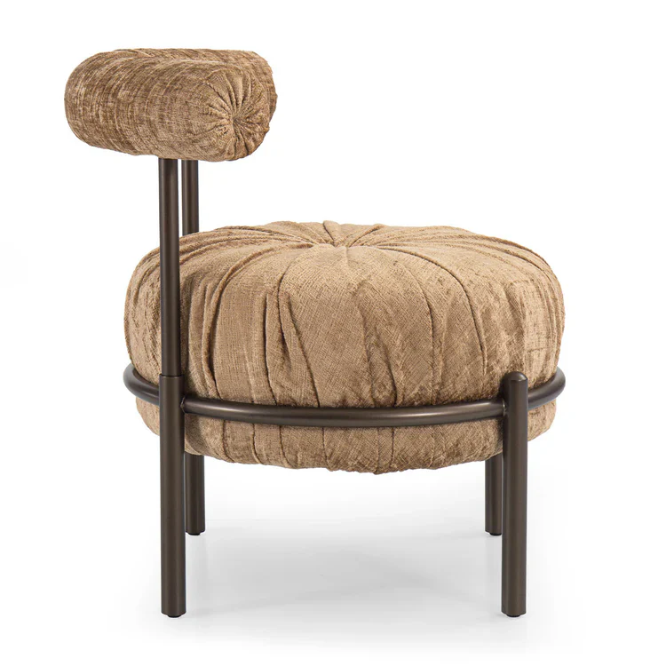 BONBON ROUND BEIGE LOUNGE CHAIR | $3,890.00 - Image 3