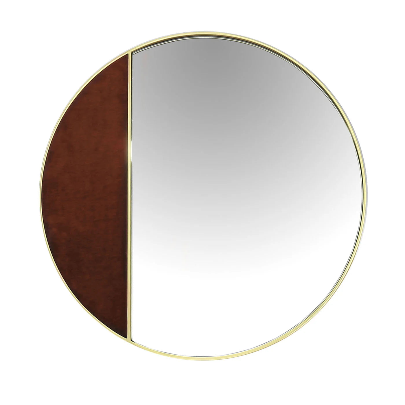 HALF MOON BRASS MEDIUM WALL MIRROR | $2,225.00 - Image 1