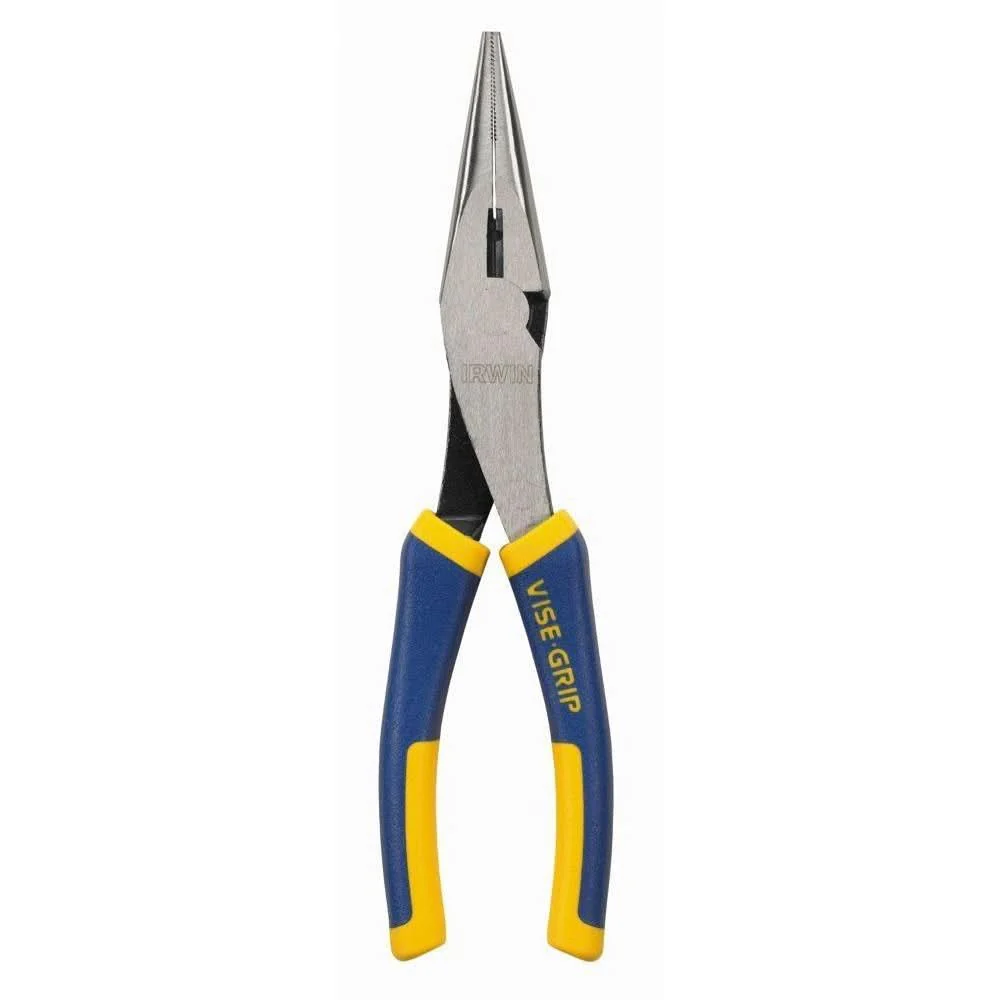 Irwin 1773624 VISE-GRIP LN8E Long-Nose Pliers with 12 AWG Stripper 8-in. - Image 1