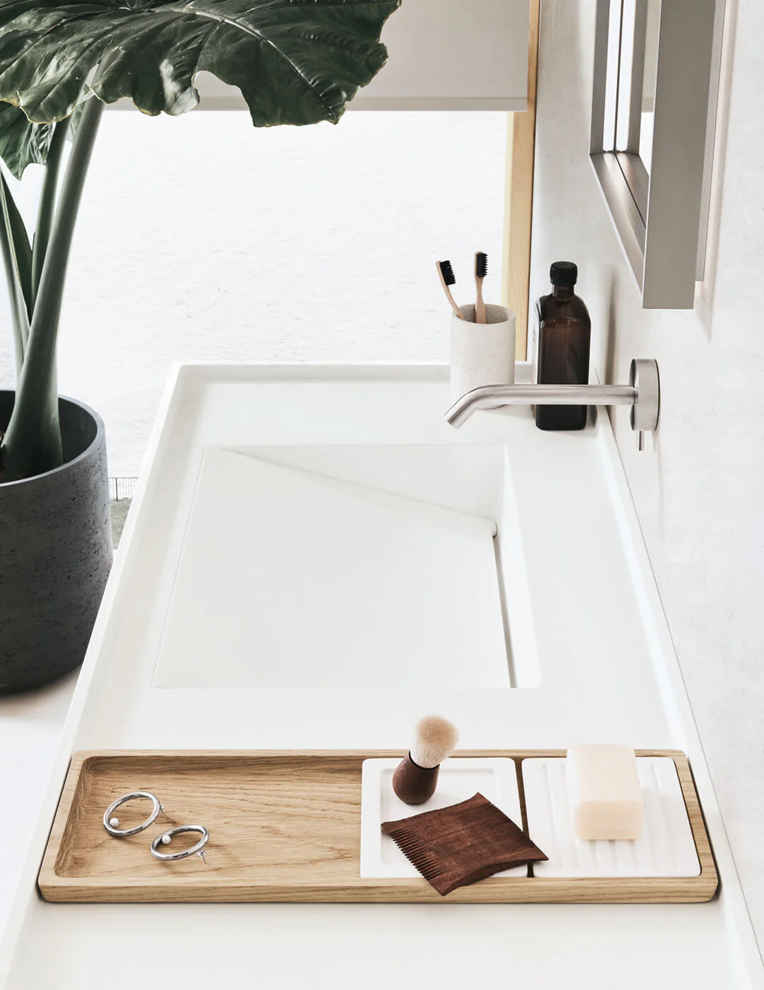 FJORD 19.05 l washbasin & mirror by NOORTH - Image 3