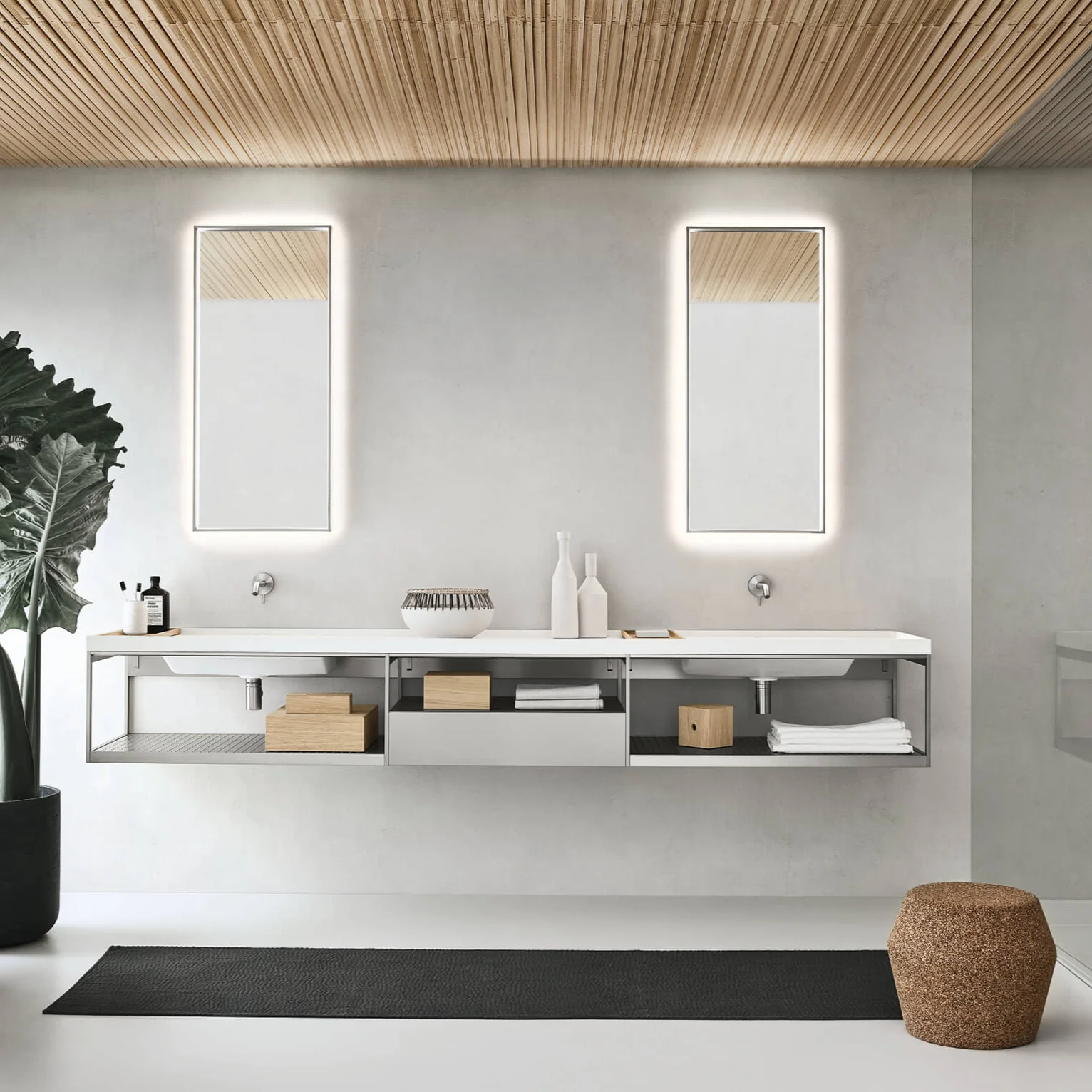 FJORD 19.05 l washbasin & mirror by NOORTH - Image 1