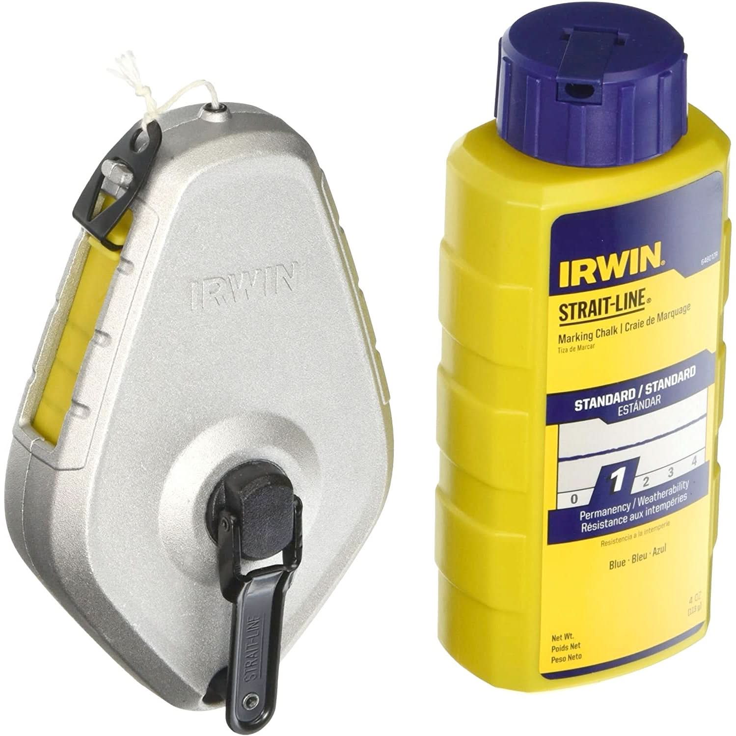 Irwin 1932880 100-ft Aluminum Reel and Blue Chalk Combo - Image 1