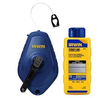 Irwin 1932885 STRAIT-LINE&reg; Speed-Line Reel & Chalk, Permanent Red, 100′