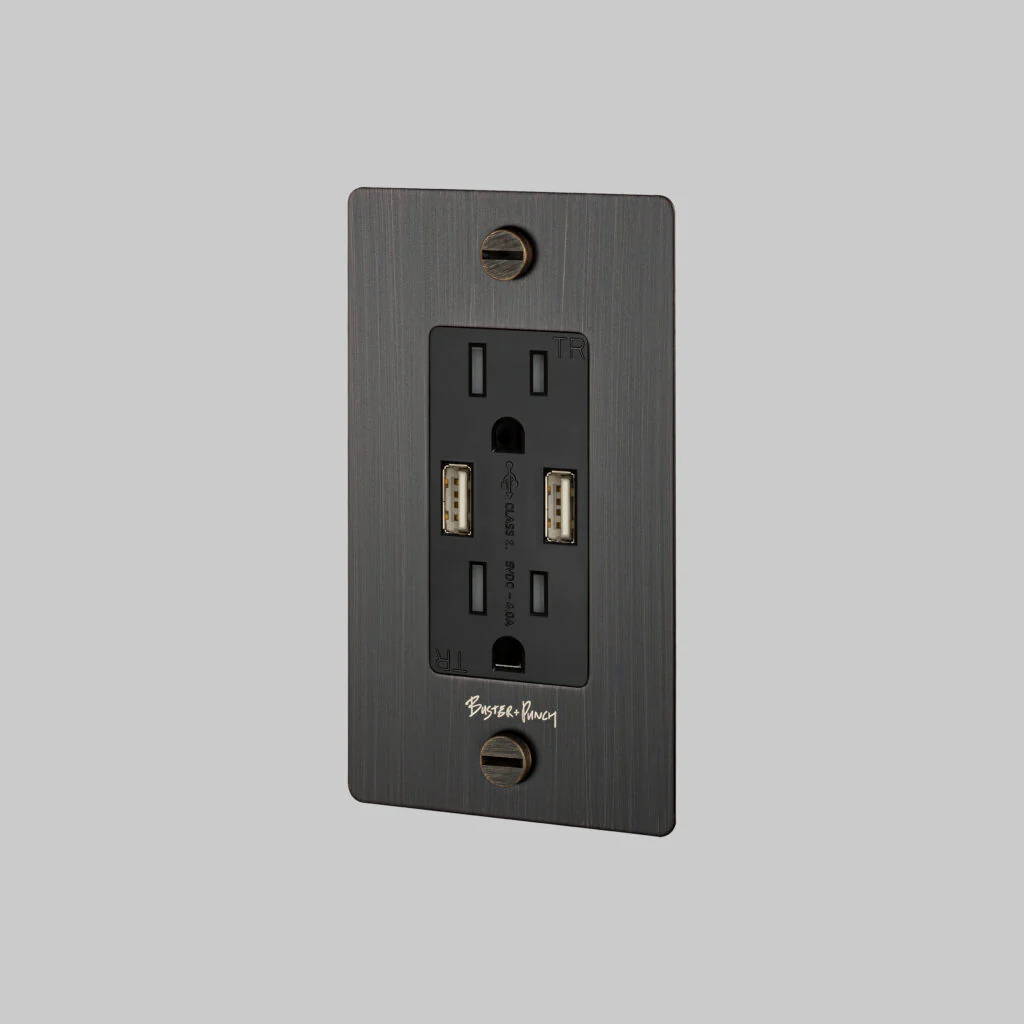 BUSTER + PUNCH | 1G COMBINATION DUPLEX OUTLET AND USB A + C CHARGER  – 1