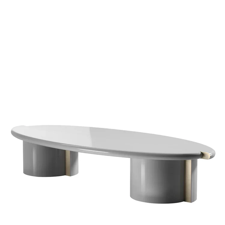 SECOLO | TAYMA LACQUERED GLOSSY GREY COFFEE TABLE | $ 9,495 - Image 1