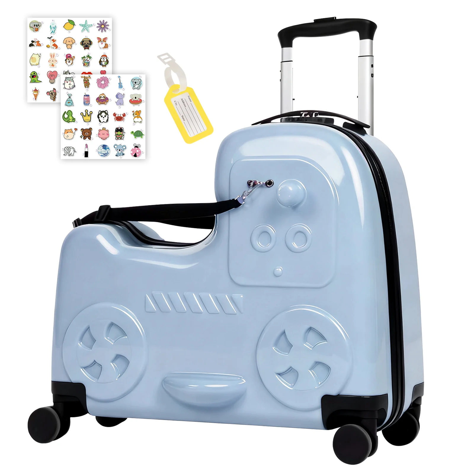 Advwin 22″ Kids Ride-On Suitcase with Safety Strap