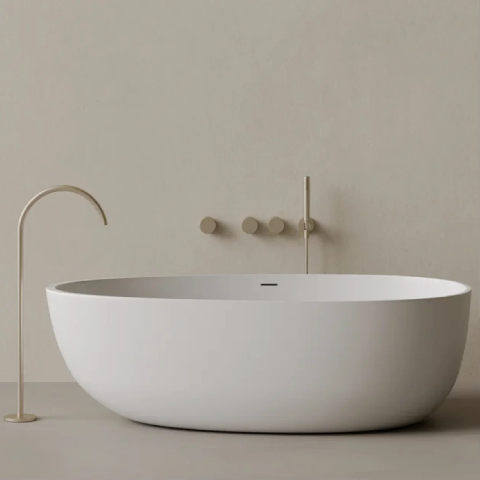 ELEMENTO BATH | 66″ x 33″ OVAL SOLID SURFACE STONE RESIN BATHTUB | ,363.97 – ,734.34