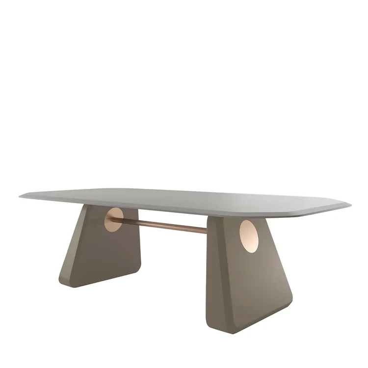 SECOLO | INGE GLOSSY MOOR OAK DINING TABLE | $18,115 - Image 1