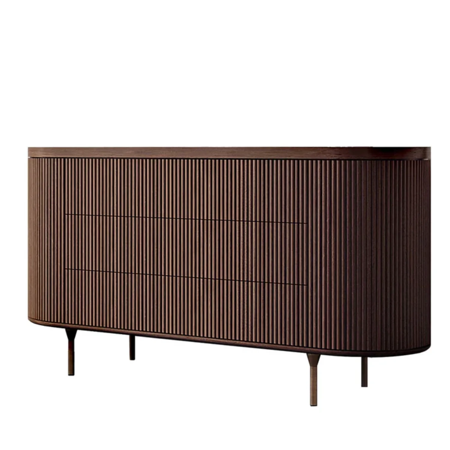 BAMAX | 3-DRAWER CHANNELED WALNUT DRESSER | ,555.00