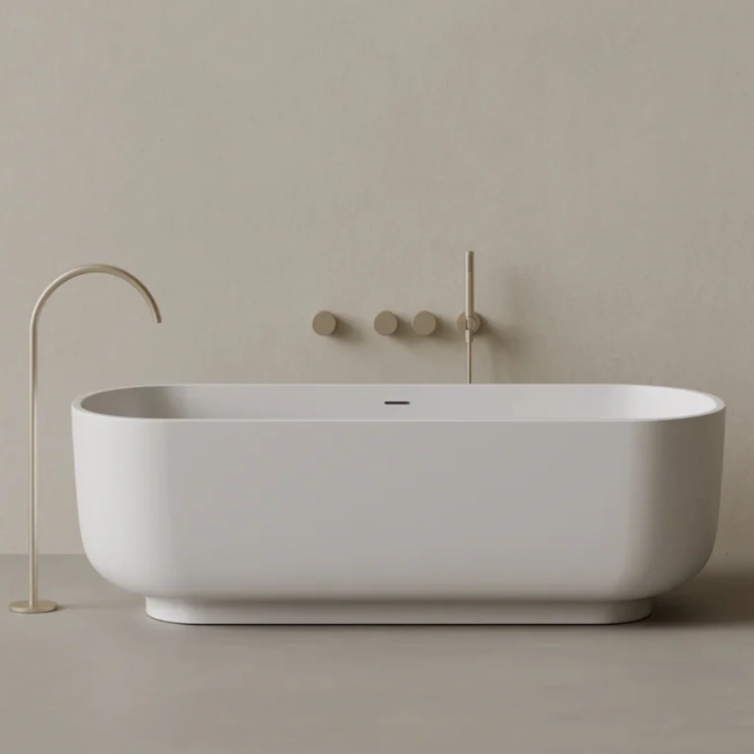 ELEMENTO BATH | 69″ x 32″ OVAL SOLID SURFACE STONE RESIN BATHTUB | ,673.85 – ,333.60