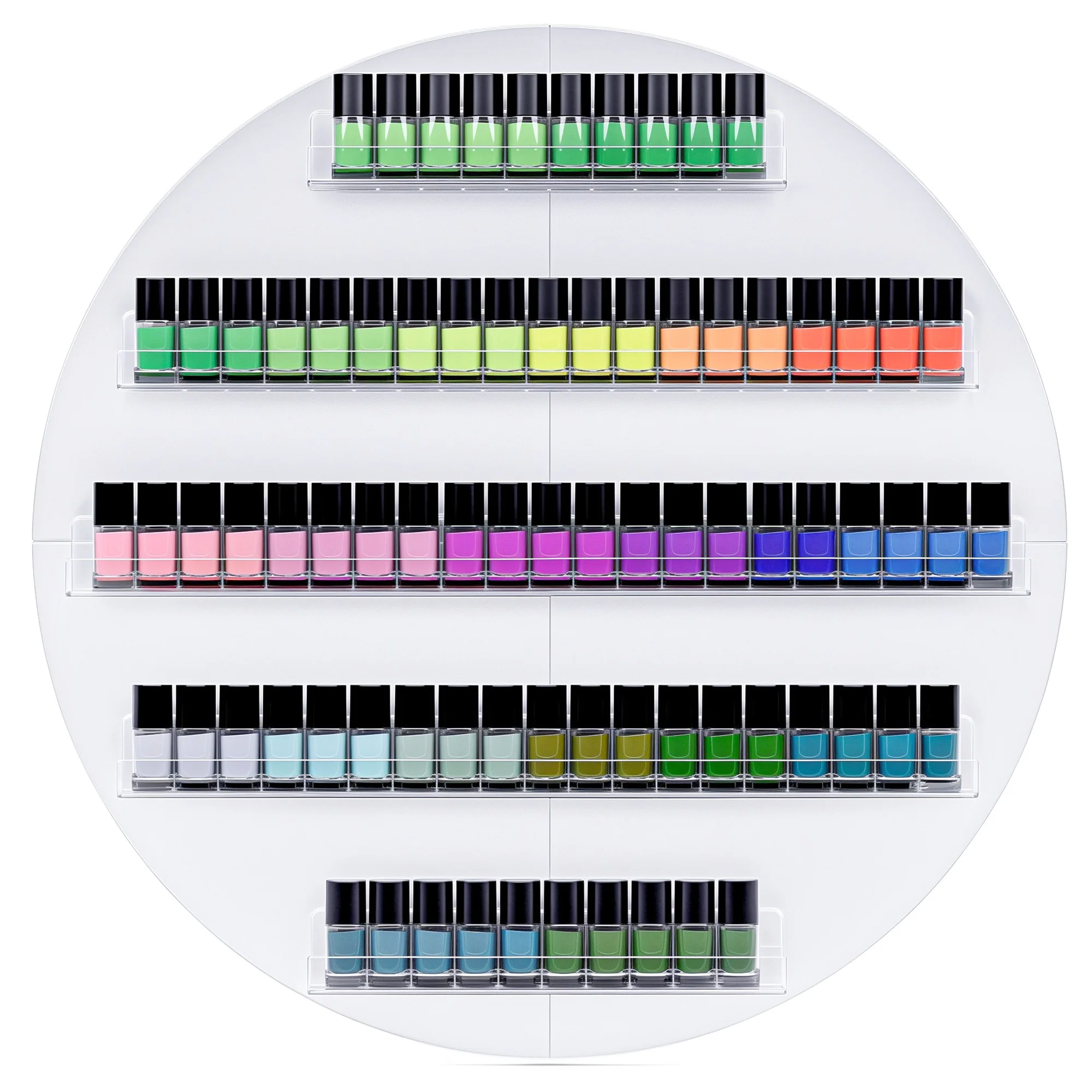 Advwin Wall Mount Round Nail Polish Organizer