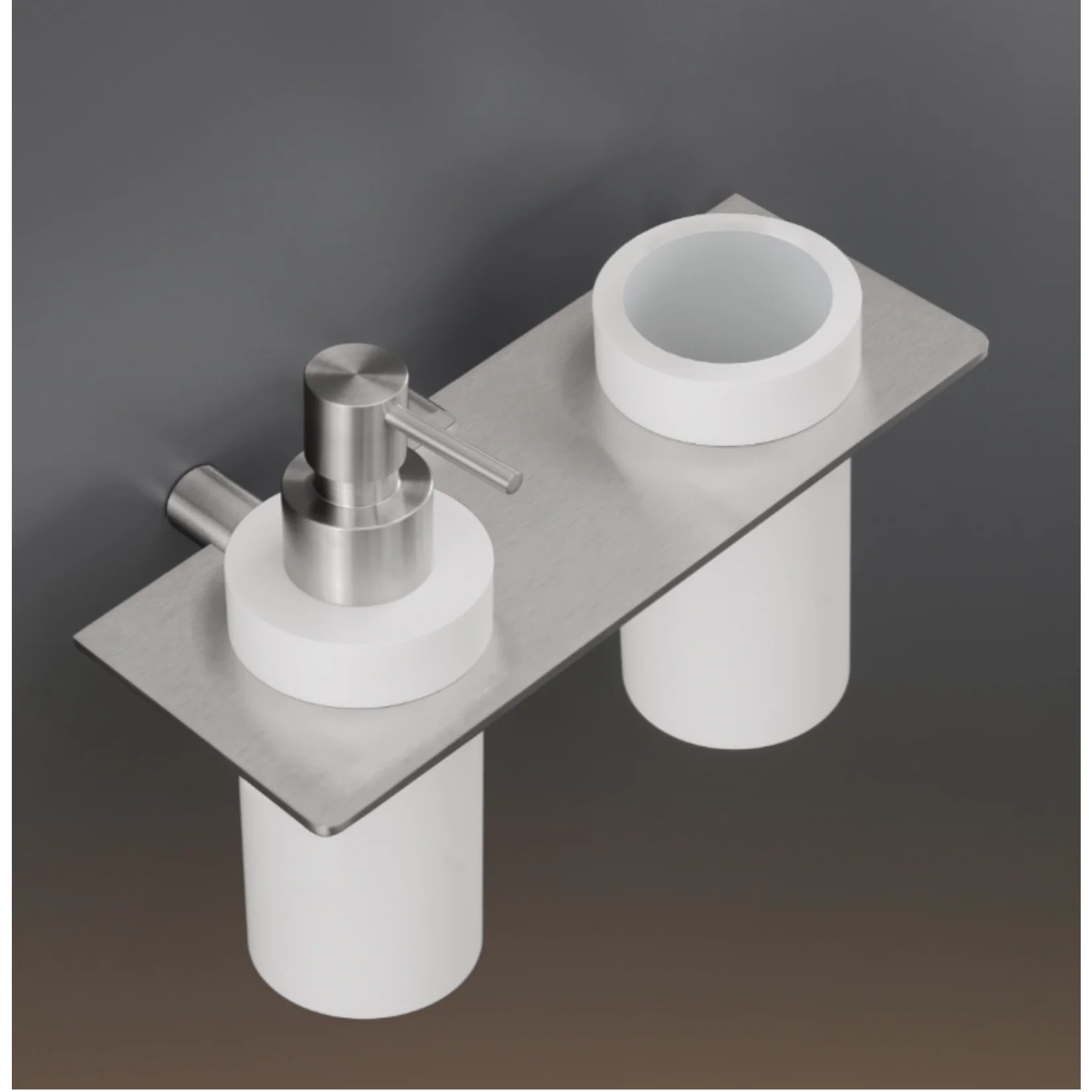 MEN05 | Shelf with toothbrush holder and dispenser | $865.00 - $1,470.00 - Image 1