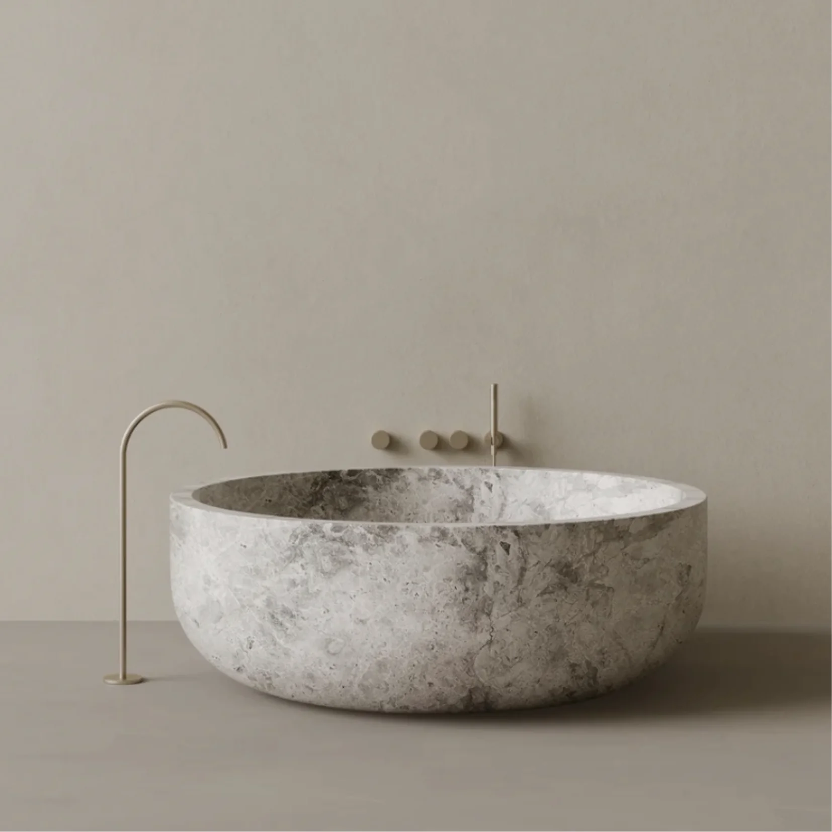 ELEMENTO BATH | 56″ x 56″ ROUND STONE BATHTUB | ,345.00 – ,571.00