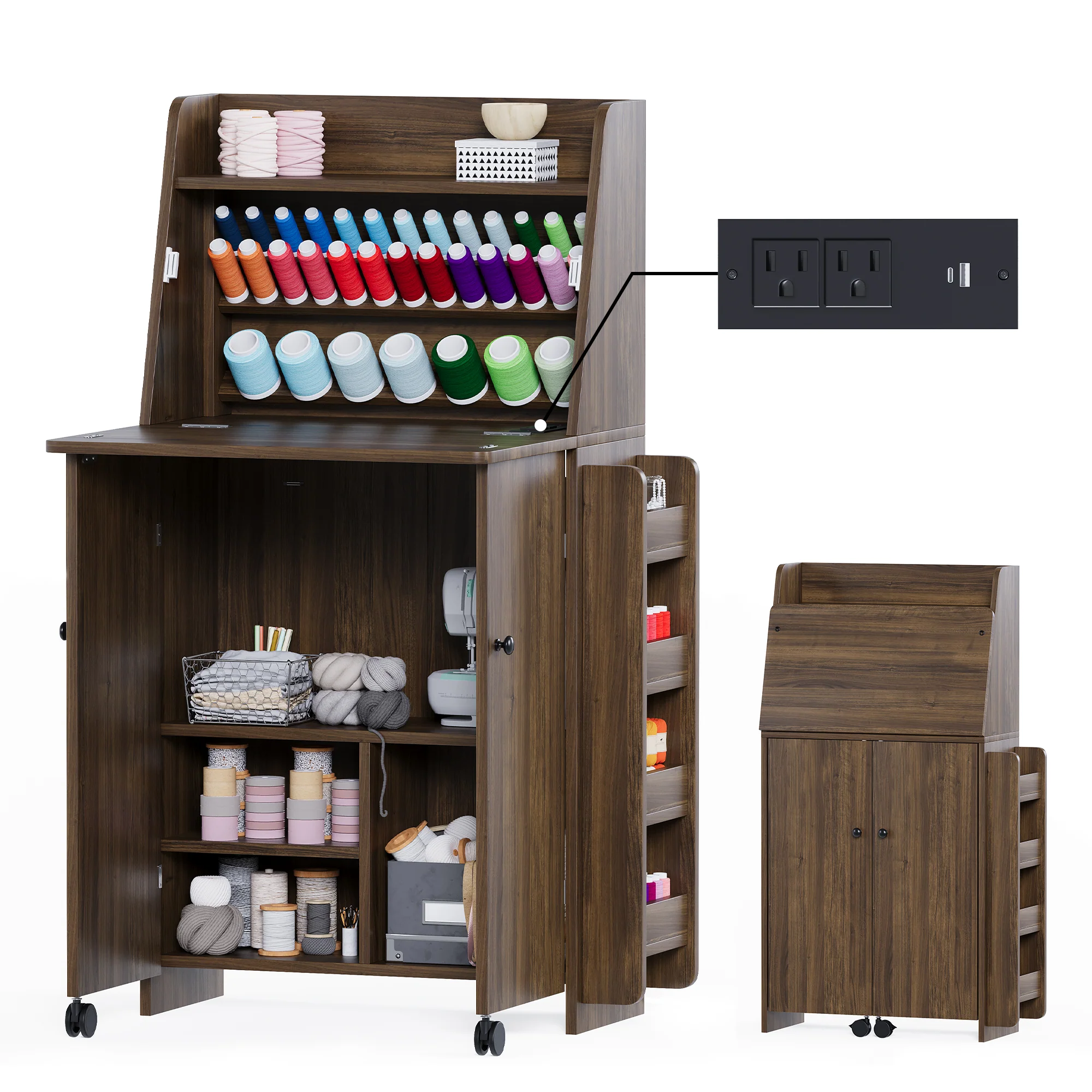 Advwin Folding Sewing Machine Cabinet - Image 1