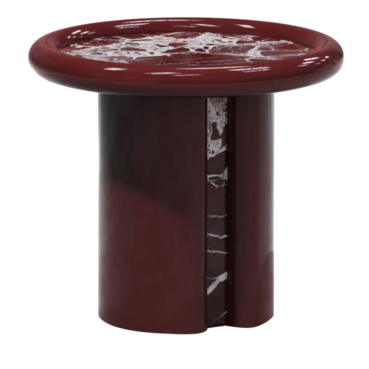SECOLO | MOONRISE ROSSO LEVANTO MARBLE SIDE TABLE | $6,440 - Image 1