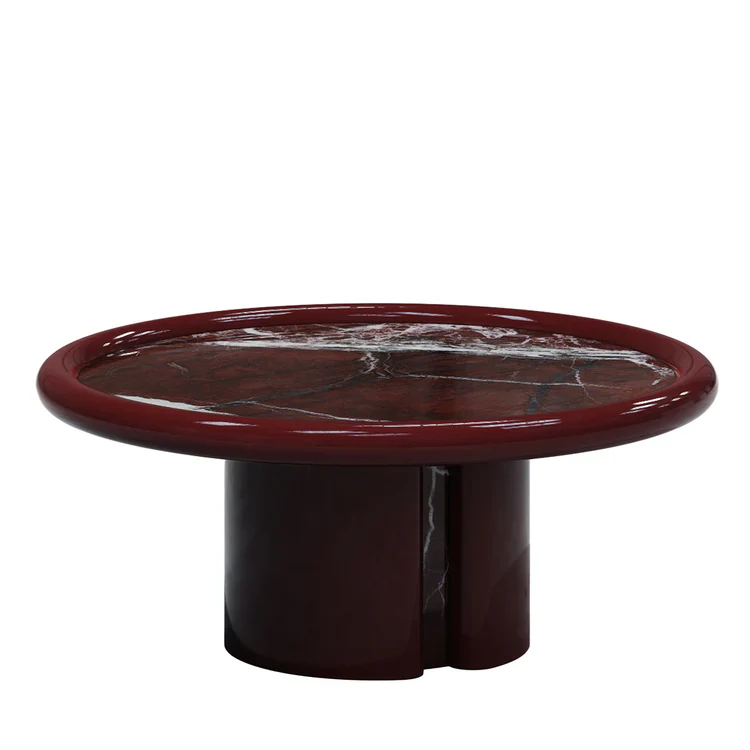 SECOLO | MOONRISE LOW ROSSO LEVANTO MARBLE COFFEE TABLE | $8,240 - Image 1