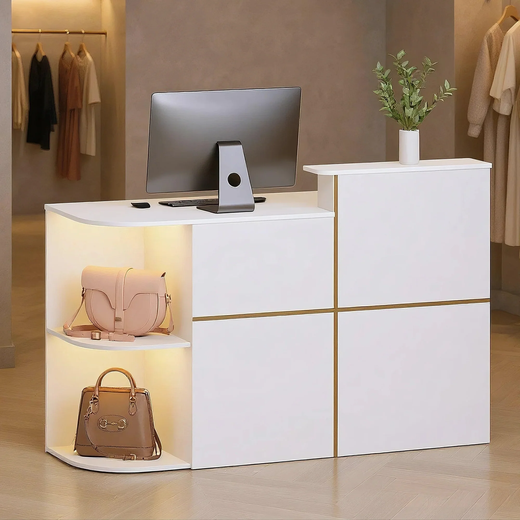 Advwin LED Reception Desk for Office - Image 1
