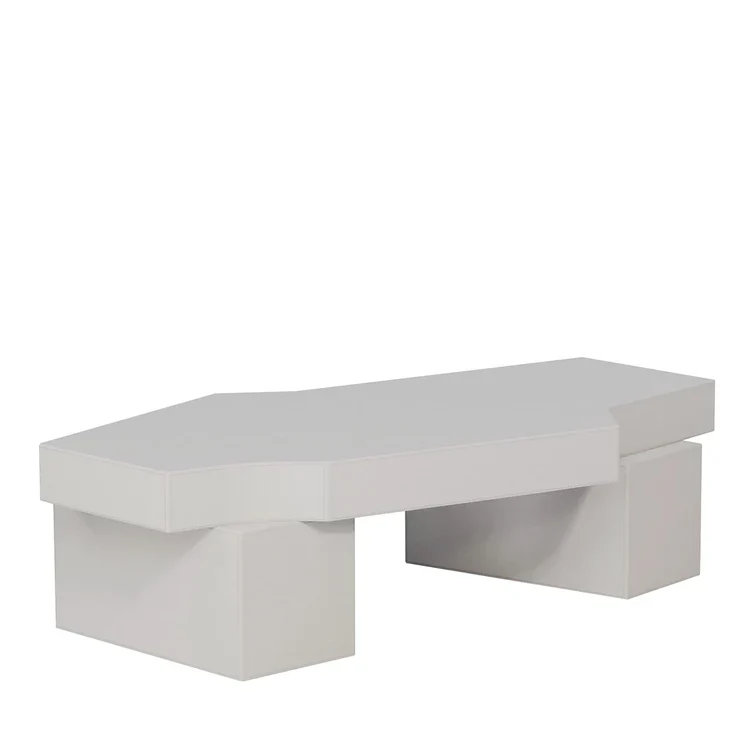 SECOLO | HIRI WHITE LEATHER COFFEE TABLE | $8,415 - Image 1