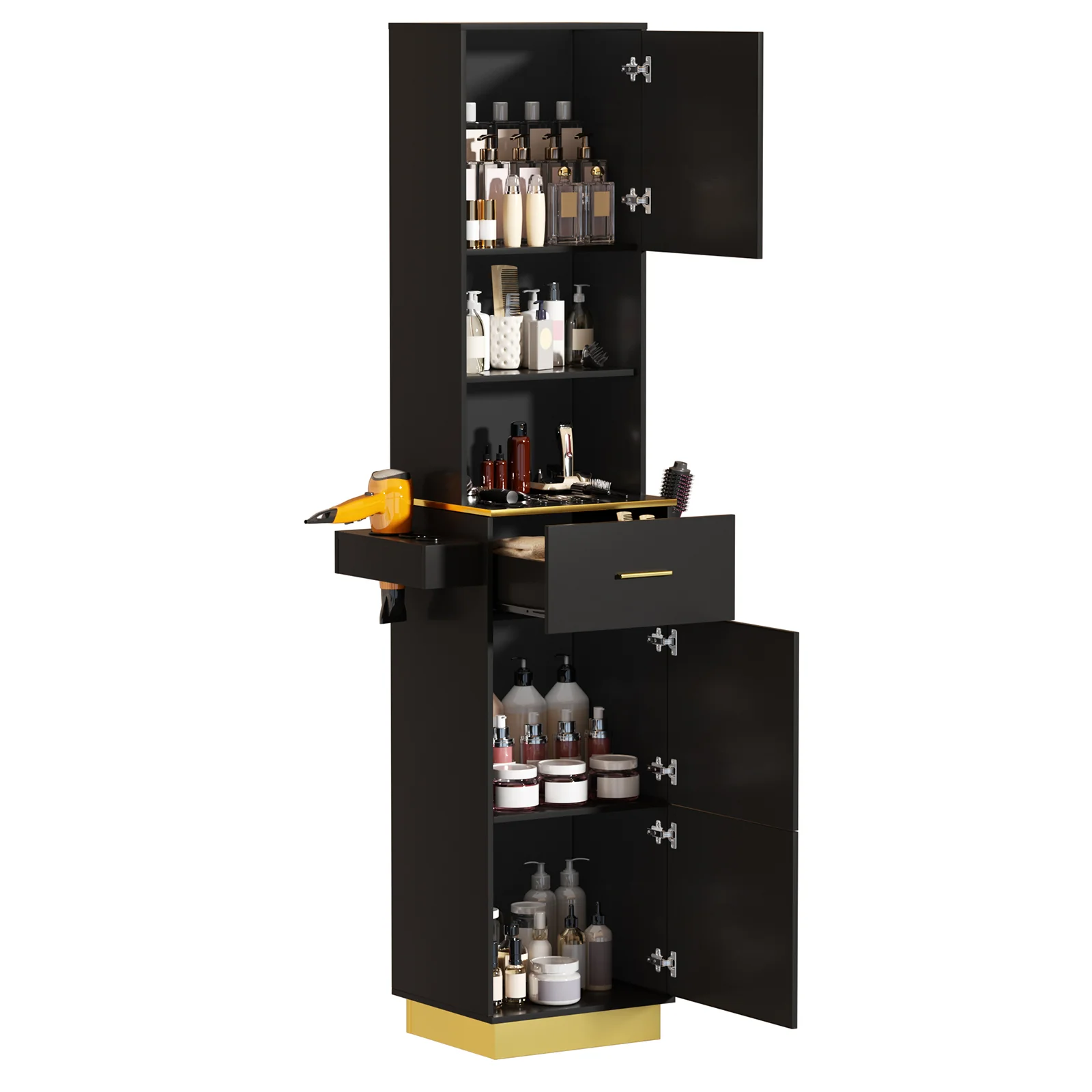 Advwin Tall Hair Salon Station with 6 Tools Holders - Image 2