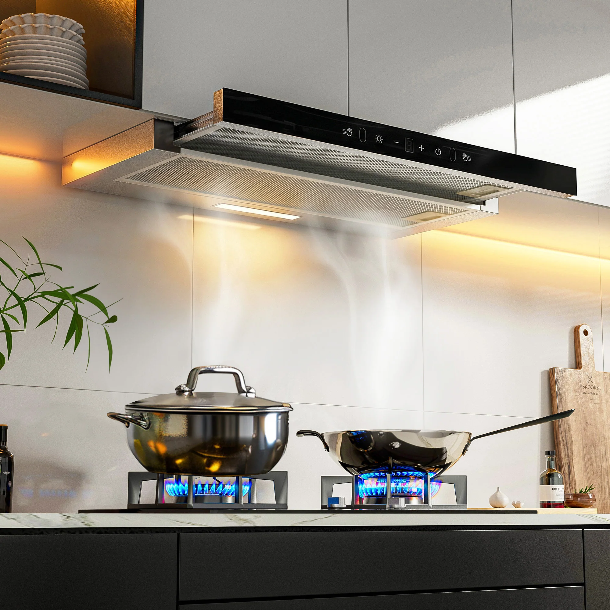 Advwin 30 Inch Range Hood w/ Hidden Pull-out Panel - Image 1