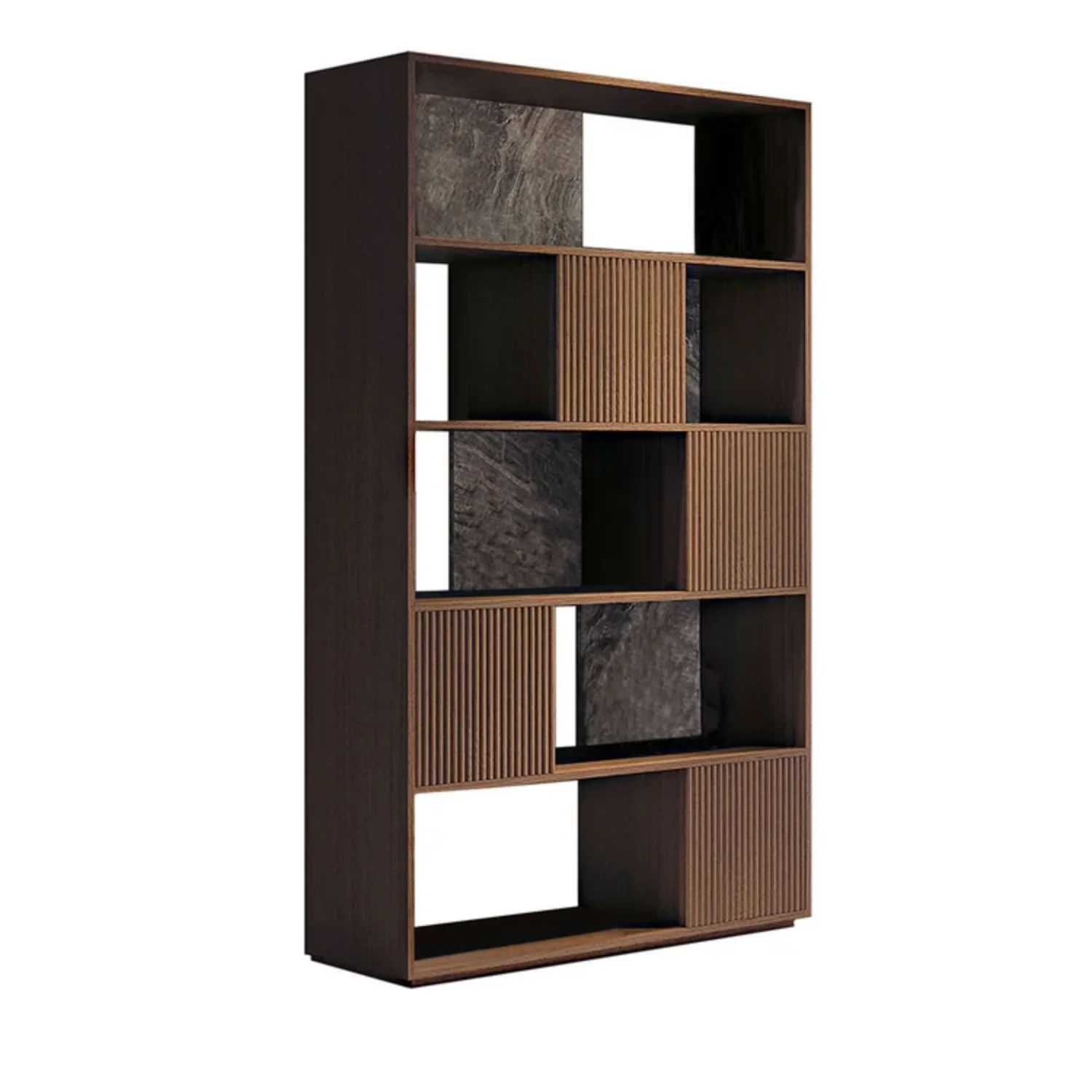 BAMAX | CHANNELED WALNUT BOOKCASE | $8,424.00 - Image 1